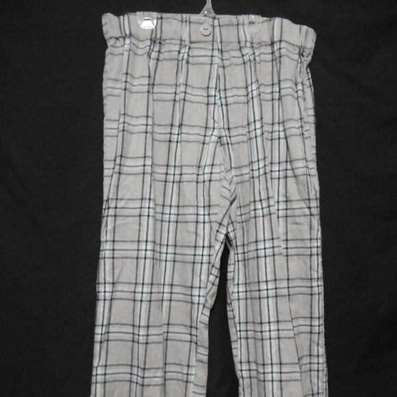 Plaid Flannel Lounge Pants | Front Button Detail | Stretchy Waistband | Unisex - Picture 6 of 15